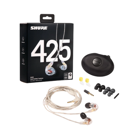 Shure SE425 Sound Isolating In-Ear Stereo Headphones (Clear) — Being Shipped