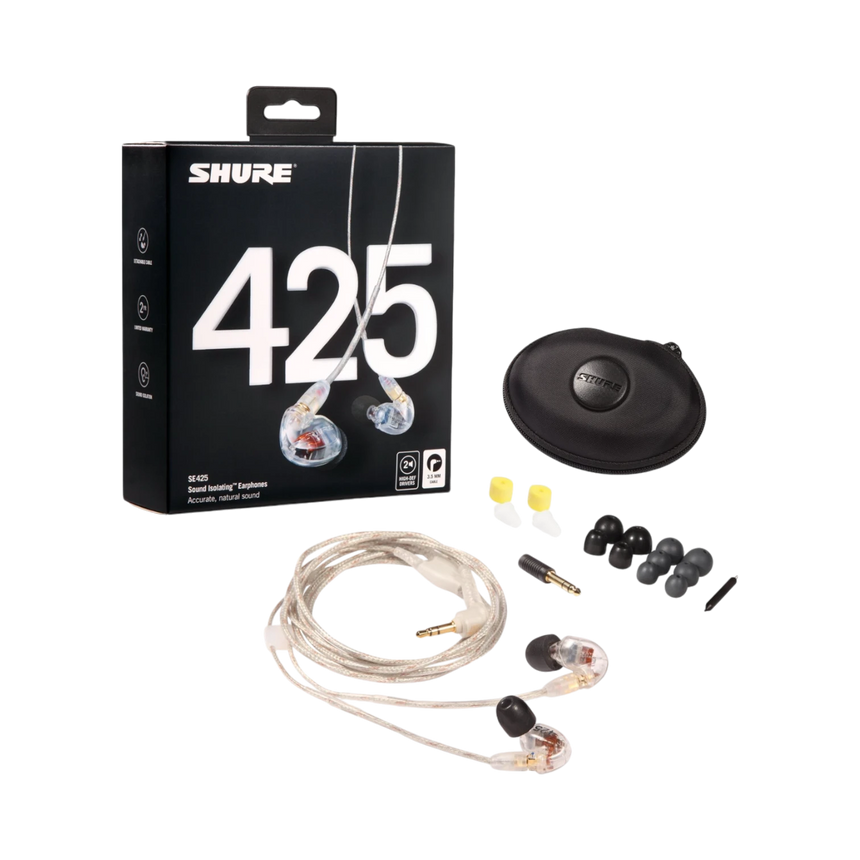 Shure SE425 Sound Isolating In-Ear Stereo Headphones (Clear) — Being Shipped