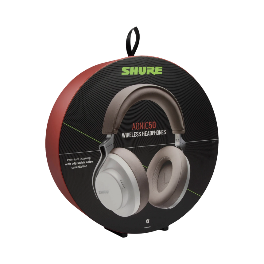 Shure AONIC 50 Wireless Noise-Canceling Headphones (White & Gold) — Being Shipped