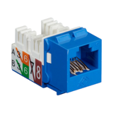 Black Box 25-Pack CAT6 Unshielded Keystone Jack (Blue) — Being Shipped