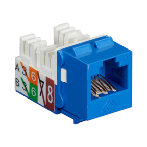 Black Box 25-Pack CAT6 Unshielded Keystone Jack (Blue) — Being Shipped