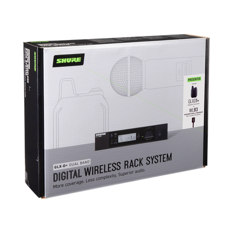 Shure GLXD14R+ Dual-Band Omni Wireless Presenter Rack System — Being Shipped