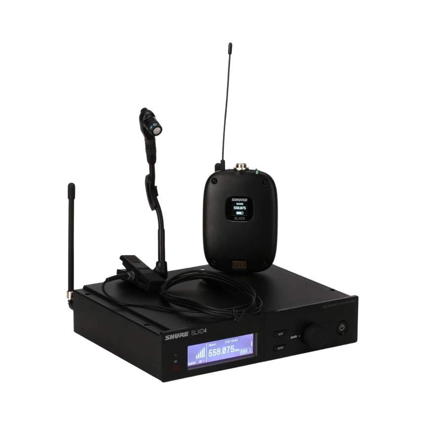 Shure SLXD14/98H Digital Wireless Cardioid Instrument Microphone System — Being Shipped
