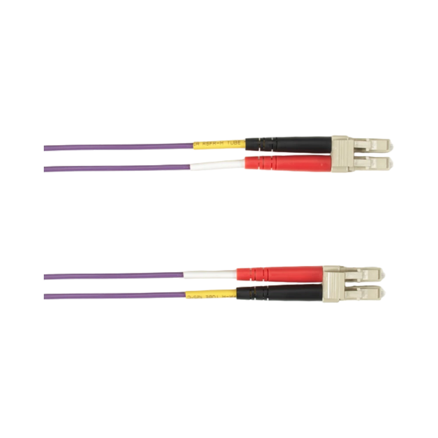 Black Box 6.5ft Multimode OM3 LC to LC Fiber Optic Cable LSZH 50/125 (Purple) — Being Shipped