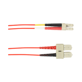 Black Box 3.2ft OM3 50/125 SC to LC Multimode Fiber Patch Cable LSZH (Red) — Being Shipped