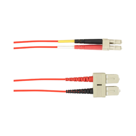 Black Box 3.2ft OM3 50/125 SC to LC Multimode Fiber Patch Cable LSZH (Red) — Being Shipped