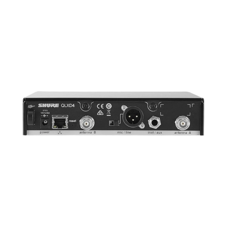 Shure QLXD4 Digital Wireless Receiver (G50: 470 to 534 MHz) — Being Shipped