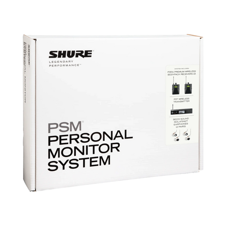 Shure PSM 300 Twin-Pack Pro Wireless In-Ear Monitor Kit (G20: 488 to 512 MHz) — Being Shipped