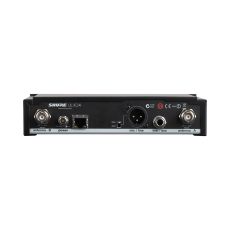 Shure ULXD4 Single-Channel Digital Wireless Receiver (J50A: 572 to 608 + 614 to 616 MHz) — Being Shipped
