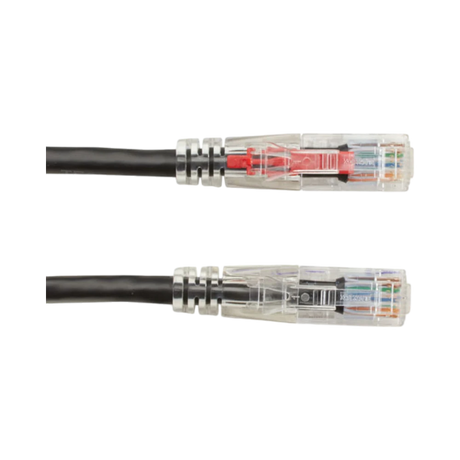 Black Box 3ft GigaTrue 3 CAT6 550MHz Locking UTP Patch Cable (Black) — Being Shipped