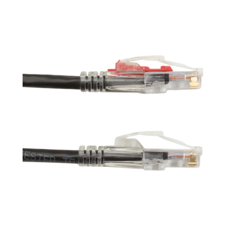 Black Box 3ft GigaTrue 3 CAT6 550MHz Locking UTP Patch Cable (Black) — Being Shipped