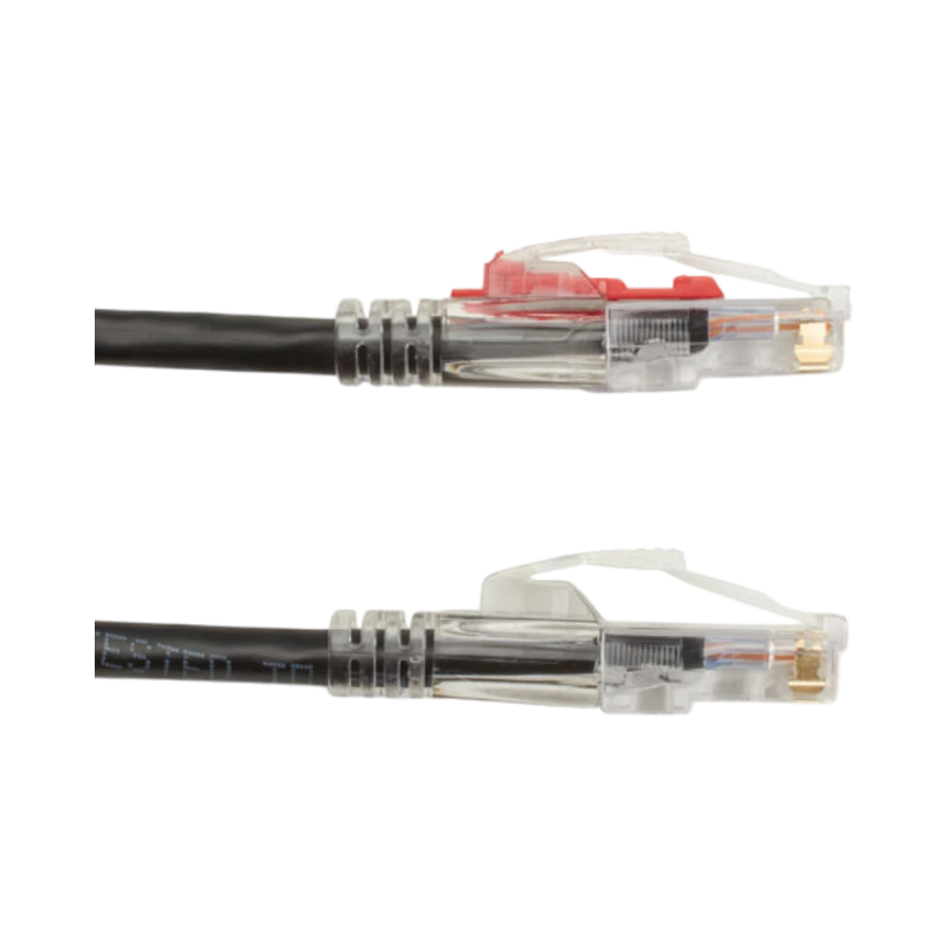 Black Box 1ft GigaTrue 3 Cat6 550MHz Lockable UTP Patch Cable (Black) — Being Shipped