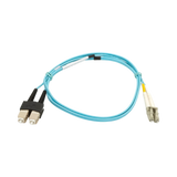 Black Box 9.8ft OM3 Multimode SC to LC Fiber Optic Patch Cable (Aqua) — Being Shipped