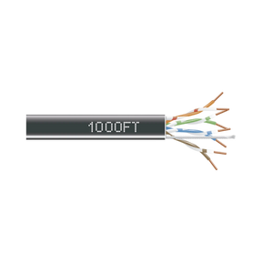 Black Box 1000ft Plenum CAT5e 350-MHz Solid Ethernet Cable (Black) — Being Shipped