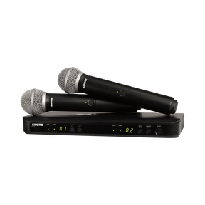 Shure BLX288/PG58 Dual-Channel Wireless Handheld Microphone System with PG58 Capsules — Being Shipped