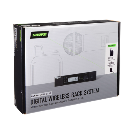 Shure GLXD14R+ Dual-Band Cardioid Wireless Presenter Rack System — Being Shipped