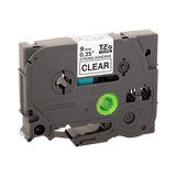 Brother 9mm Black on Clear Tape with Extra Strength Adhesive — Being Shipped