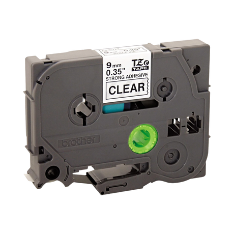 Brother 9mm Black on Clear Tape with Extra Strength Adhesive — Being Shipped