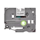 Brother 9mm Black on Clear Tape with Extra Strength Adhesive — Being Shipped