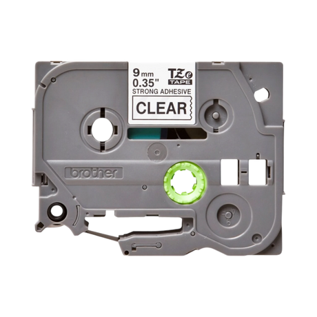 Brother 9mm Black on Clear Tape with Extra Strength Adhesive — Being Shipped