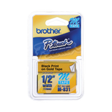 Brother 1/2" Black on Gold Labeling Tape for P-Touch — Being Shipped