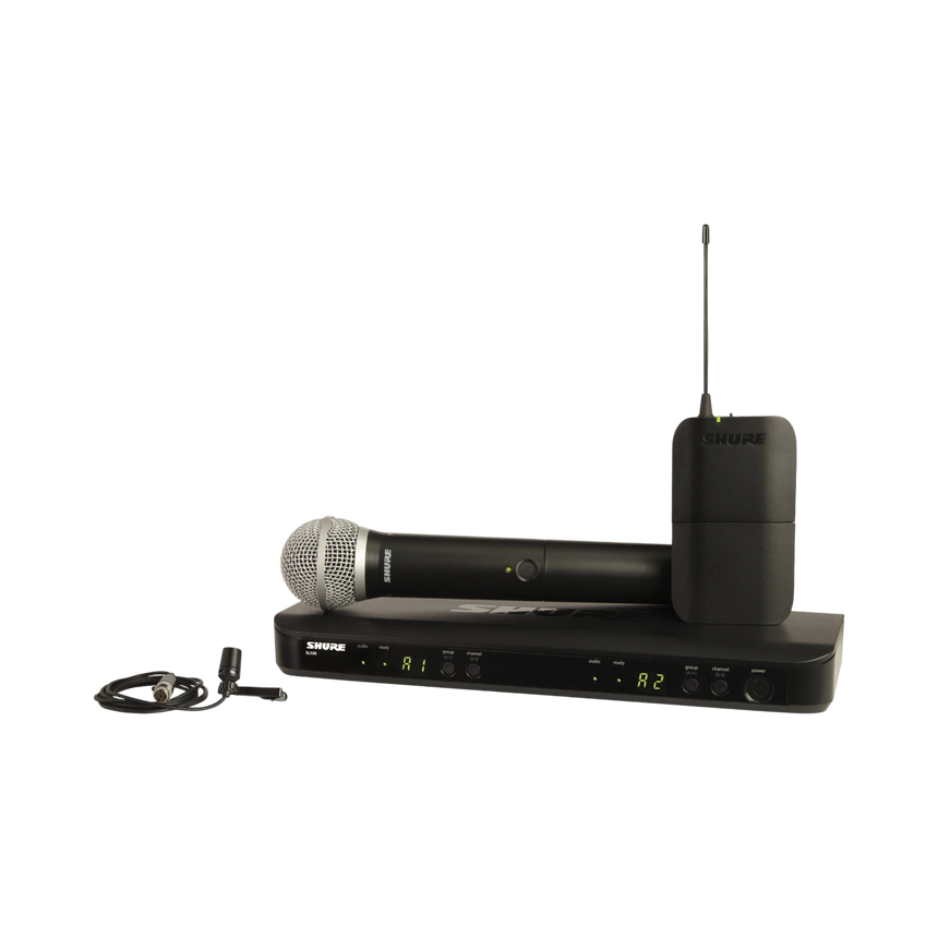 Shure BLX1288/CVL Dual-Channel Wireless Combo Lavalier & Handheld Microphone System — Being Shipped