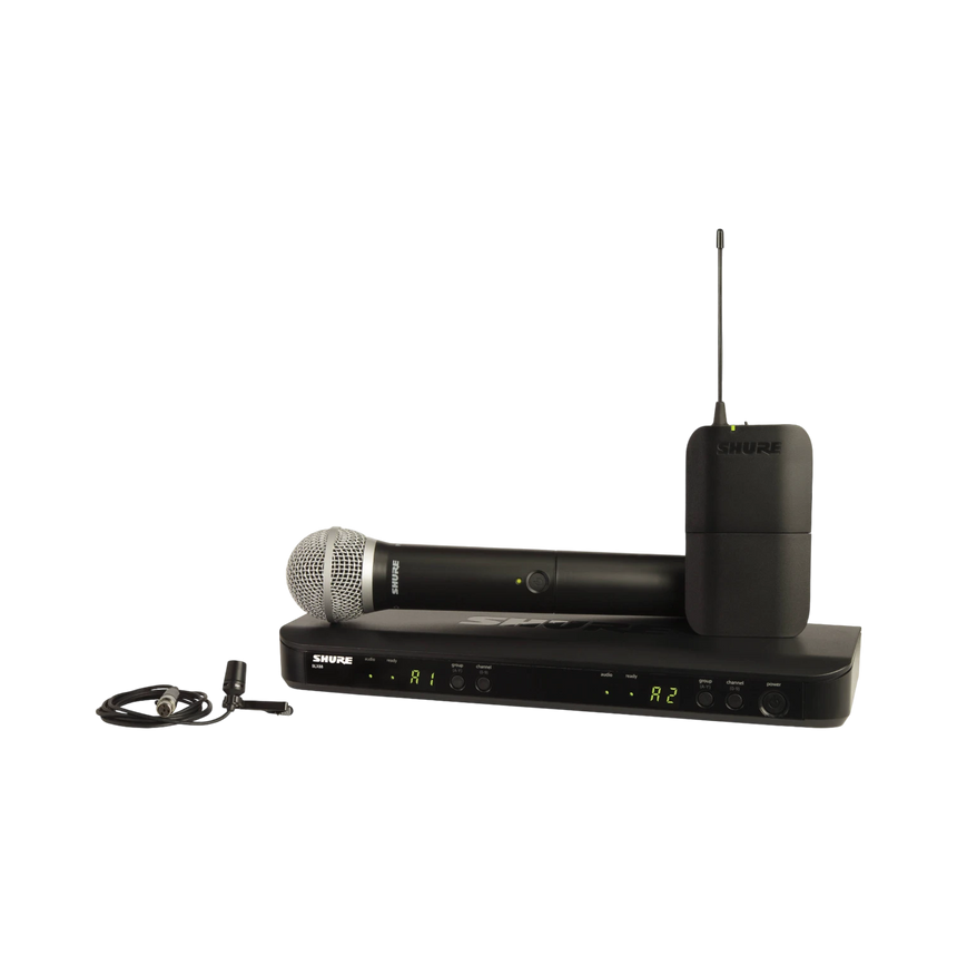 Shure BLX1288/CVL Dual-Channel Wireless Combo Lavalier & Handheld Microphone System — Being Shipped