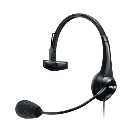 Shure Lightweight Single-Sided Broadcast Headset (Black) — Being Shipped