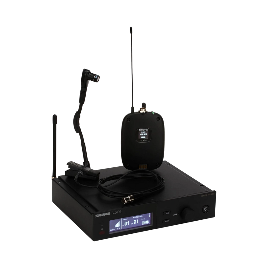 Shure SLXD14/98H Digital Wireless Cardioid Instrument Microphone System — Being Shipped
