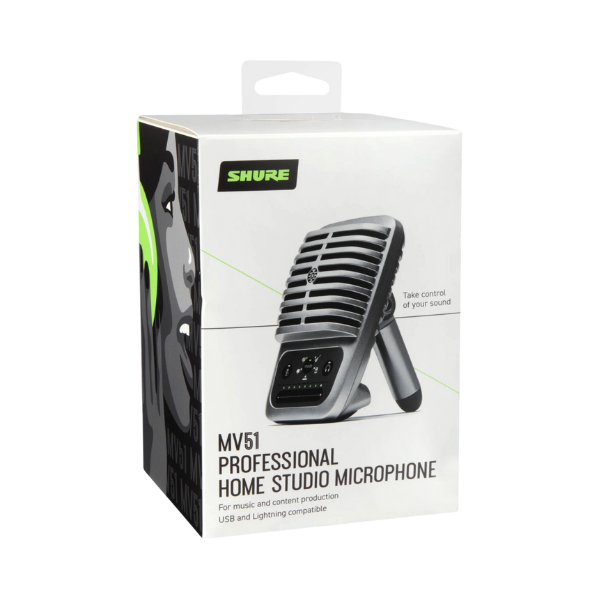Shure MOTIV MV51 Large-Diaphragm Cardioid USB Microphone — Being Shipped