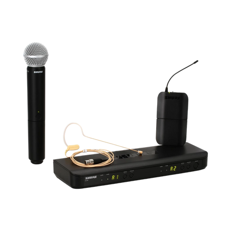 Shure BLX1288/MX153 Dual-Channel Wireless Combo Earset & Handheld Microphone System — Being Shipped