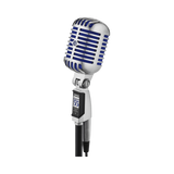 Shure Super 55 Supercardioid Dynamic Microphone (Chrome, Blue Foam) — Being Shipped