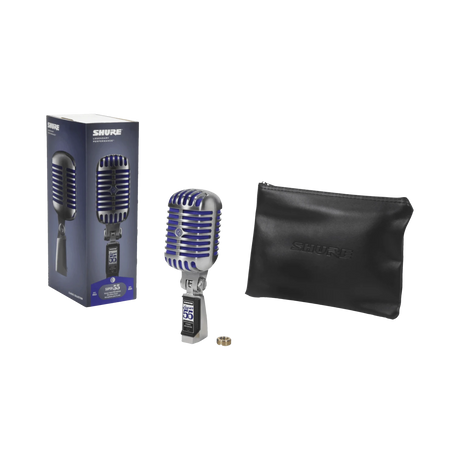 Shure Super 55 Supercardioid Dynamic Microphone (Chrome, Blue Foam) — Being Shipped