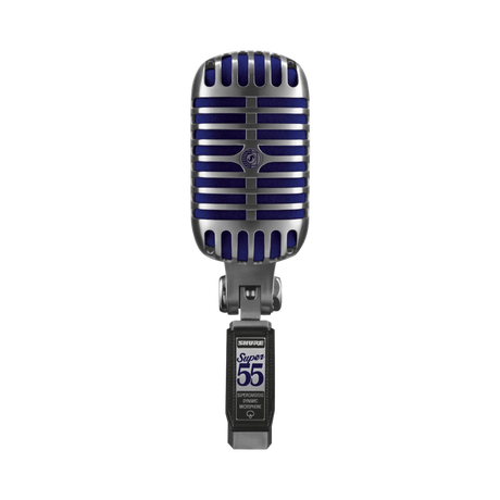 Shure Super 55 Supercardioid Dynamic Microphone (Chrome, Blue Foam) — Being Shipped