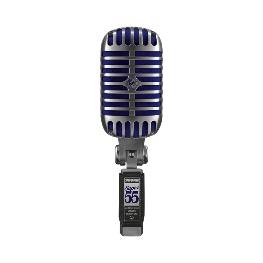 Shure Super 55 Supercardioid Dynamic Microphone (Chrome, Blue Foam) — Being Shipped