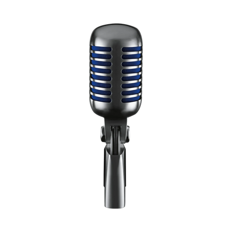 Shure Super 55 Supercardioid Dynamic Microphone (Chrome, Blue Foam) — Being Shipped