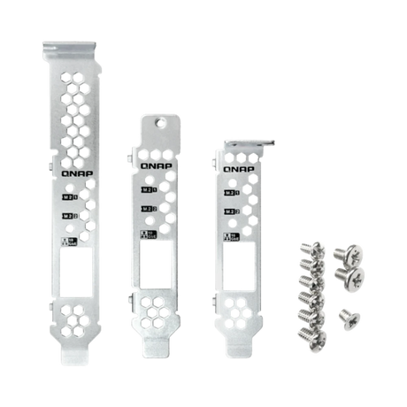 QNAP Long, Flat, and Short Profile Network Card Brackets for Qm2-2X10G1T(A) — Being Shipped