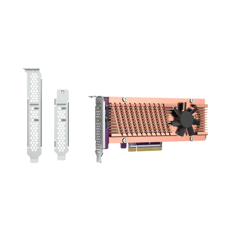 QNAP Dual M.2 22110/2280 PCIe Gen3 x8 NVMe SSD Expansion Card — Being Shipped