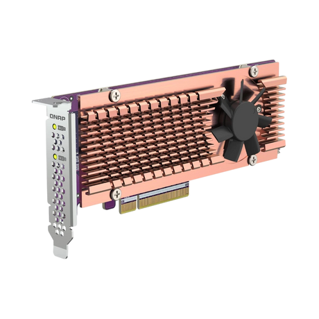 QNAP Dual M.2 22110/2280 PCIe Gen3 x8 NVMe SSD Expansion Card — Being Shipped