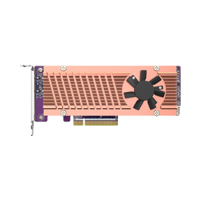 QNAP Dual M.2 22110/2280 PCIe Gen3 x8 NVMe SSD Expansion Card — Being Shipped