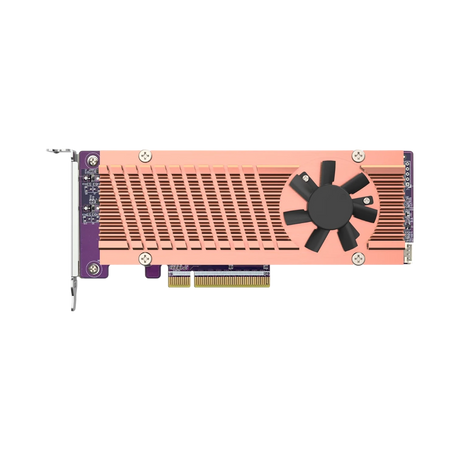 QNAP Dual M.2 22110/2280 PCIe Gen3 x8 NVMe SSD Expansion Card — Being Shipped