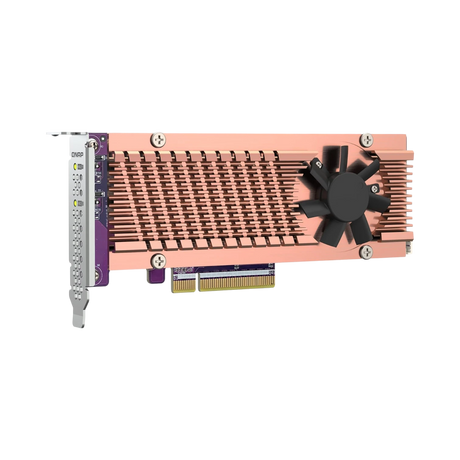 QNAP Dual M.2 22110/2280 PCIe Gen3 x8 NVMe SSD Expansion Card — Being Shipped