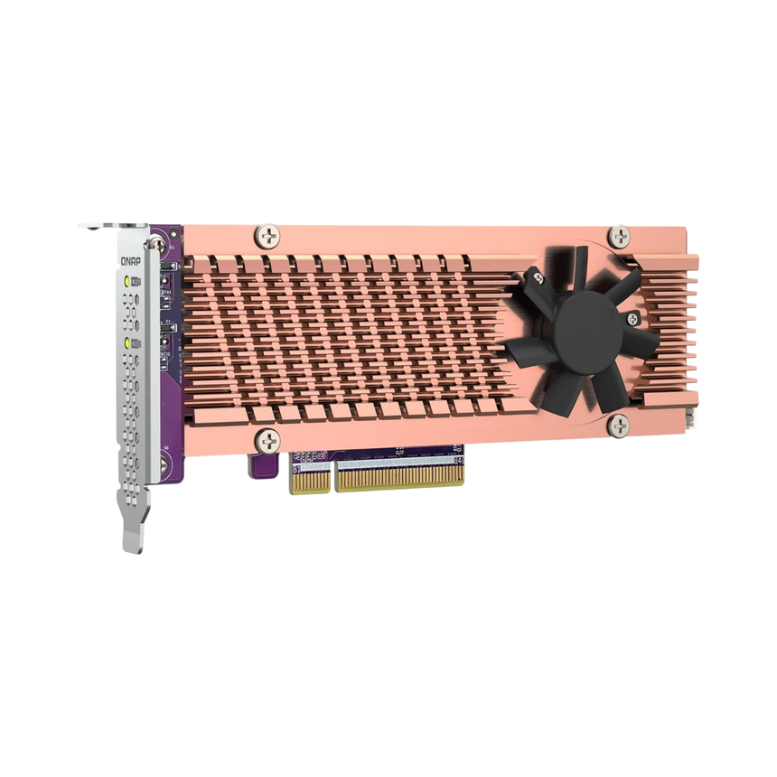 QNAP Dual M.2 22110/2280 PCIe Gen3 x8 NVMe SSD Expansion Card — Being Shipped