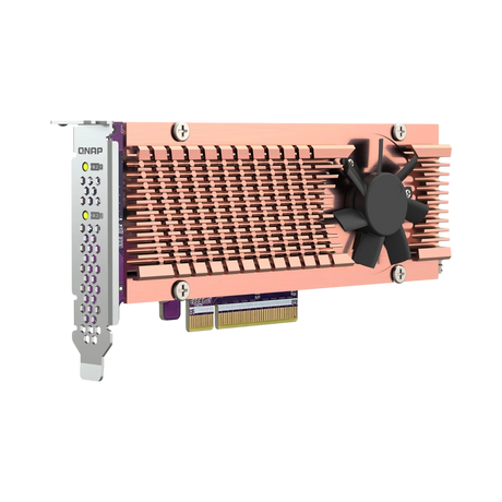 QNAP Dual M.2 22110/2280 PCIe Gen3 x8 NVMe SSD Expansion Card — Being Shipped