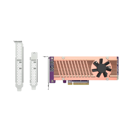 QNAP Dual M.2 22110/2280 PCIe Gen3 x8 NVMe SSD Expansion Card — Being Shipped