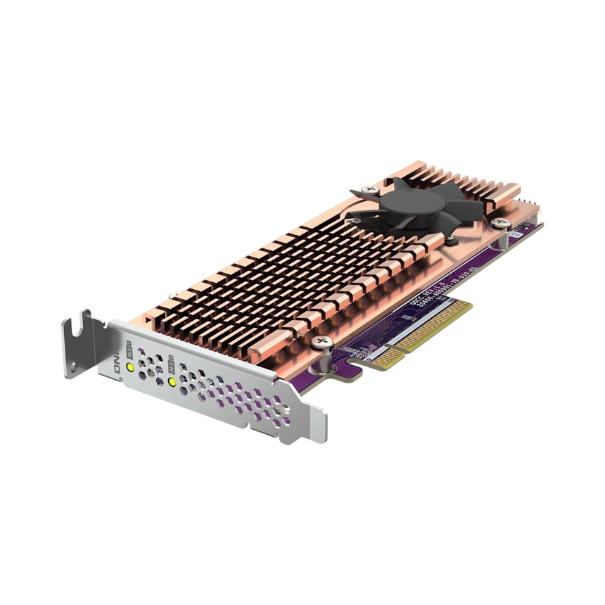QNAP Dual M.2 22110/2280 PCIe Gen3 x8 NVMe SSD Expansion Card — Being Shipped
