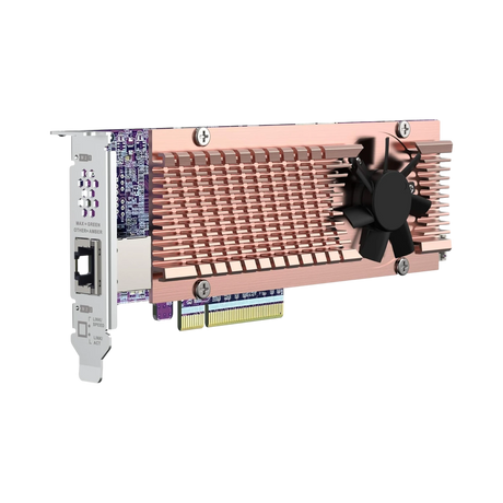 QNAP QM2-2P410G1T Dual M.2 2280 PCIe NVMe SSD & 10GbE Expansion Card — Being Shipped