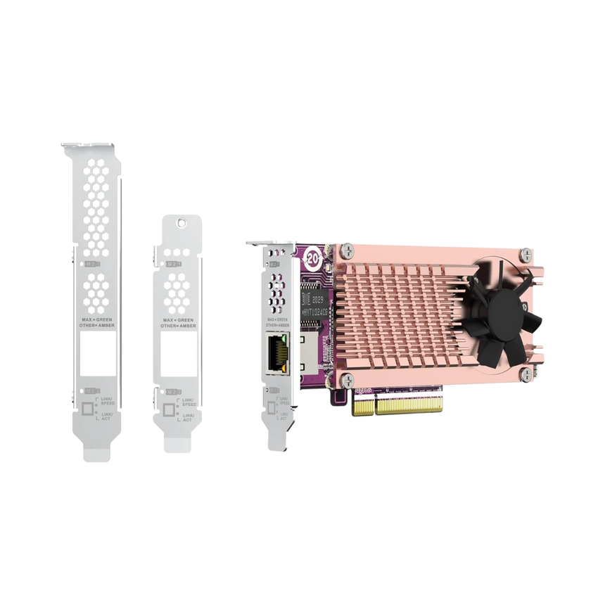 QNAP QM2-2P10G1TB Dual M.2 2280 PCIe NVMe SSD & 10GbE Expansion Card — Being Shipped