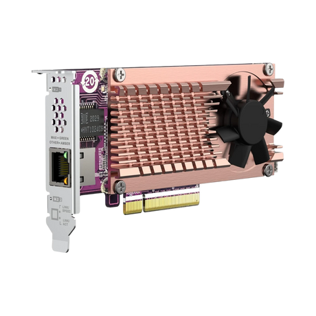 QNAP QM2-2P10G1TB Dual M.2 2280 PCIe NVMe SSD & 10GbE Expansion Card — Being Shipped