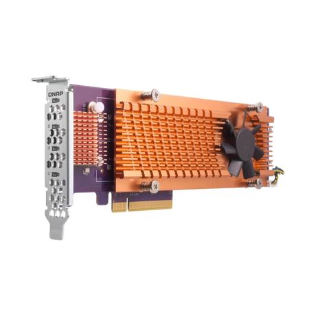 QNAP Quad M.2 2280 PCIe Gen3 x8 NVMe SSD Expansion Card — Being Shipped